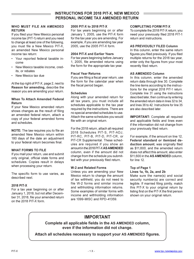 Correcting a return - NM Taxation and Revenue Department Preview on Page 1