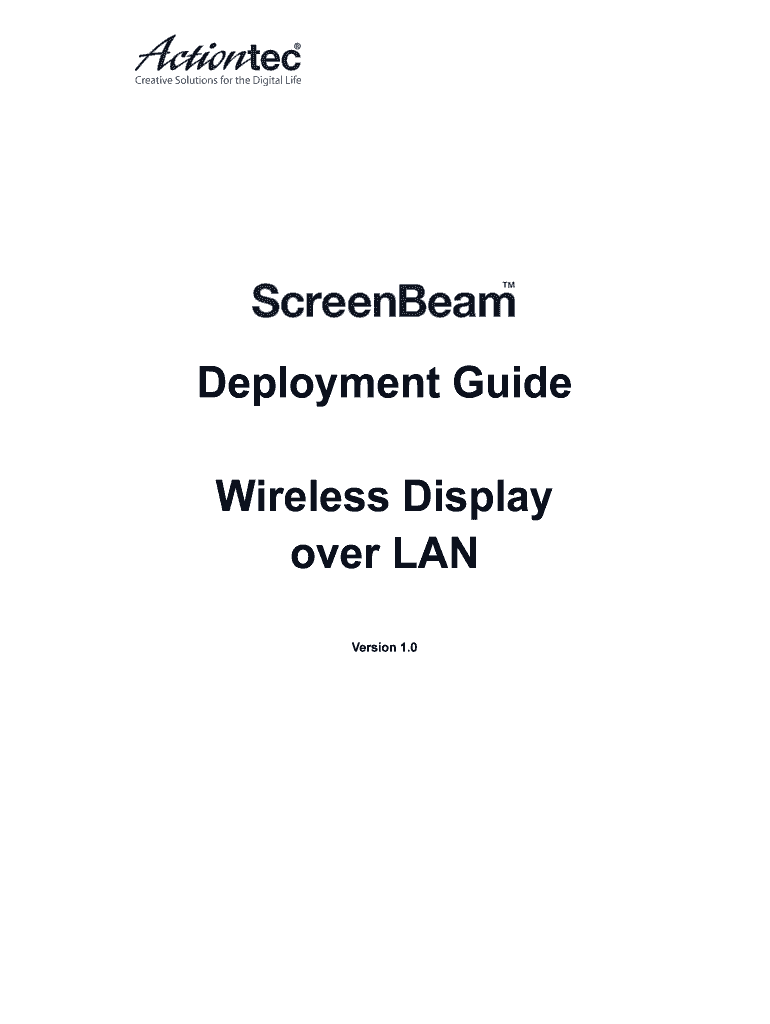 Fillable Online ScreenBeam Mini 2. A. Install the receiver B. Connect