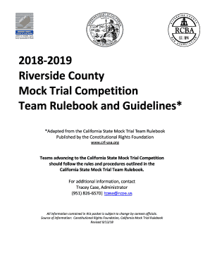 Fillable Online Team Rulebook and Guidelines* Fax Email Print - pdfFiller