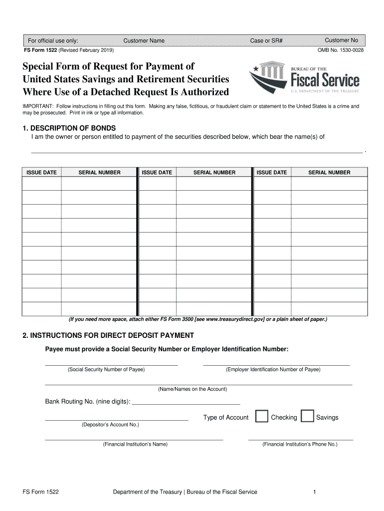 Treasury FS 1522 2019 Fill out Tax Template Online US Legal Forms