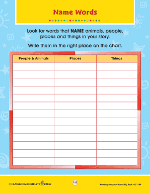 Name Place Animal Thing Template - Fill Online, Printable, Fillable, Blank  | pdfFiller