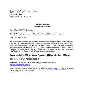Rfo Template Fill Online Printable Fillable Blank pdfFiller