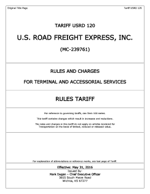 U.S. ROAD FREIGHT EXPRESS, INC.