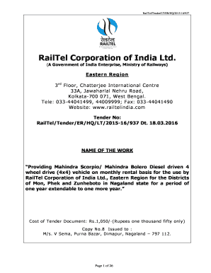 Terms &amp; Conditions - RailTel