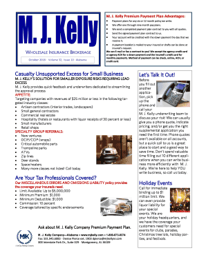 New Producer Fact Sheet - MJ Kelly Company