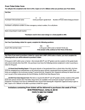Prom Ticket Order Form Invitations containing Prom tickets will be ...