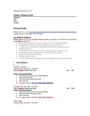Industrial Electrician Job Descriptions