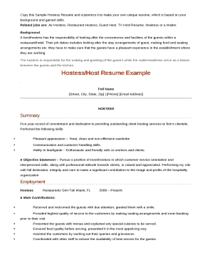 tv host resume sample