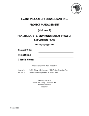 EVANS VILA SAFETY CONSULTANT INC. PROJECT