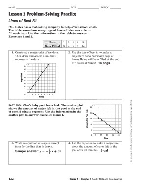 problem solving with trend lines worksheet answers