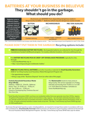 King County Business Disposal Form