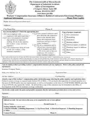 Massachusetts Building Permit Application