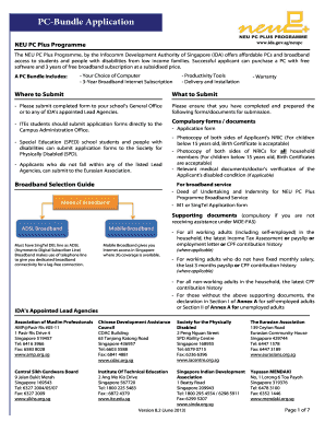 NEU PC Plus Programme Application Form