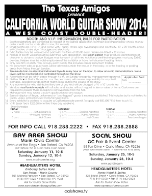 CALIFORNIA WORLD GUITAR SHOW 2014 - 4 Amigos Guitar Shows