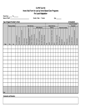 Home Based Care Program Forms