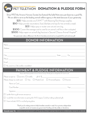 Arizona Humane Society Donation Form