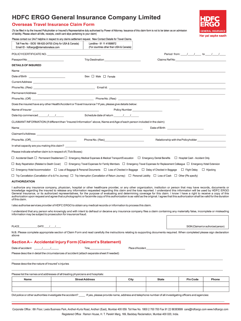 Fillable Online (To be filled in by the Insured Policyholder or