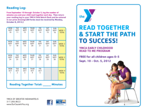 YMCA Reading Log and Pledge Form