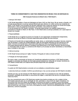 Termo de Consentimento e Uso para Residentes no Brasil