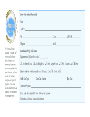 Donor Contribution Form