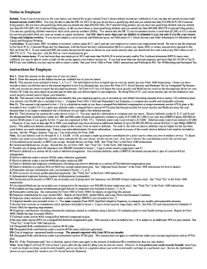 IRS W-2 Tax Form Instructions