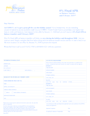 COPFCU Visa Balance Transfer Offer