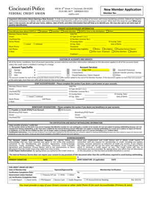 COPFCU New Member Application
