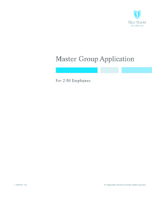 Master Group Application for Blue Shield of California