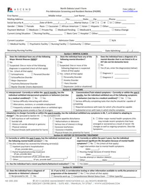 North Dakota Level I Form