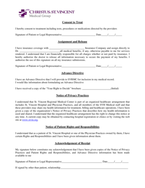 Medical Consent and Authorization Form