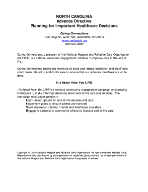 North Carolina Advance Directive
