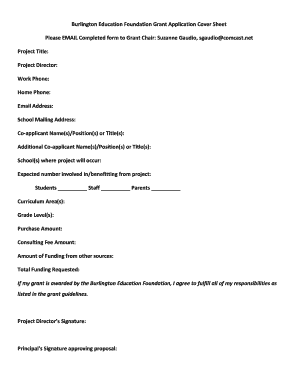 Fillable Online burlingtonedfoundation PDF version of the grant ...