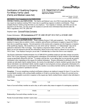 Certification of Qualifying Exigency for Military Family Leave