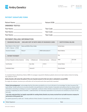 Patient Signature Form