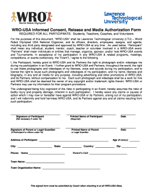 WRO-USA Informed Consent Form