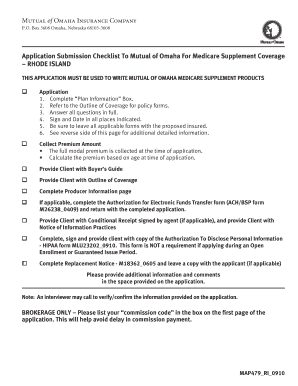 Mutual of Omaha Medicare Supplement Application