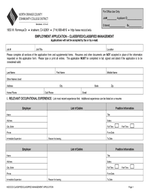 NOCCCD Classified Management Application