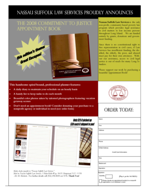 Appointment Book Order Form