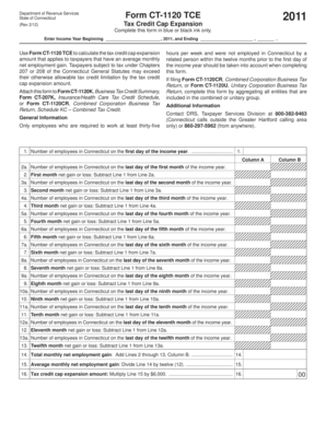 Connecticut Form CT-1120 TCE 2011