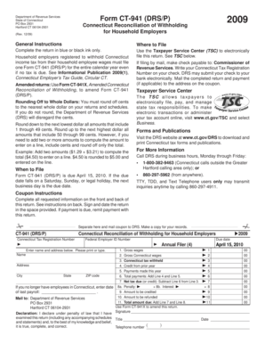 Connecticut Household Employer Tax Form CT-941