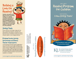 University of Kansas Reading Program for Children Enrollment Form