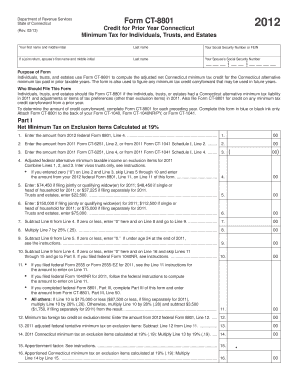 Connecticut Form CT-8801