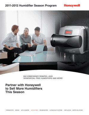 Honeywell Humidifier Rebate Redemption Form