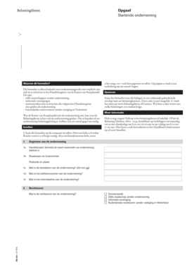 Belastingdienst Opgaaf Startende onderneming
