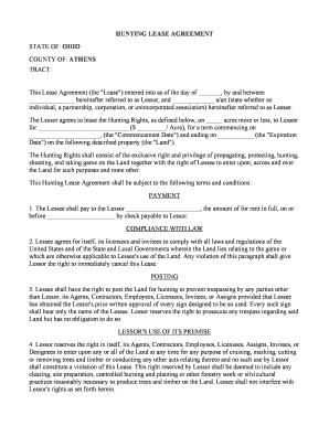 Ohio Hunting Lease Agreement
