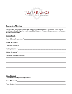 Meeting Request Form