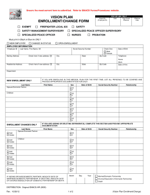 Vision Plan Enrollment/Change Form