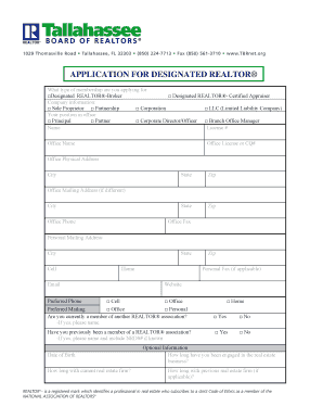 Application for Designated REALTOR®