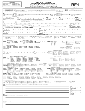 Southeast Florida Residential Property Data Input Form