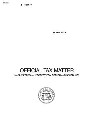 Georgia Marine Personal Property Tax Return